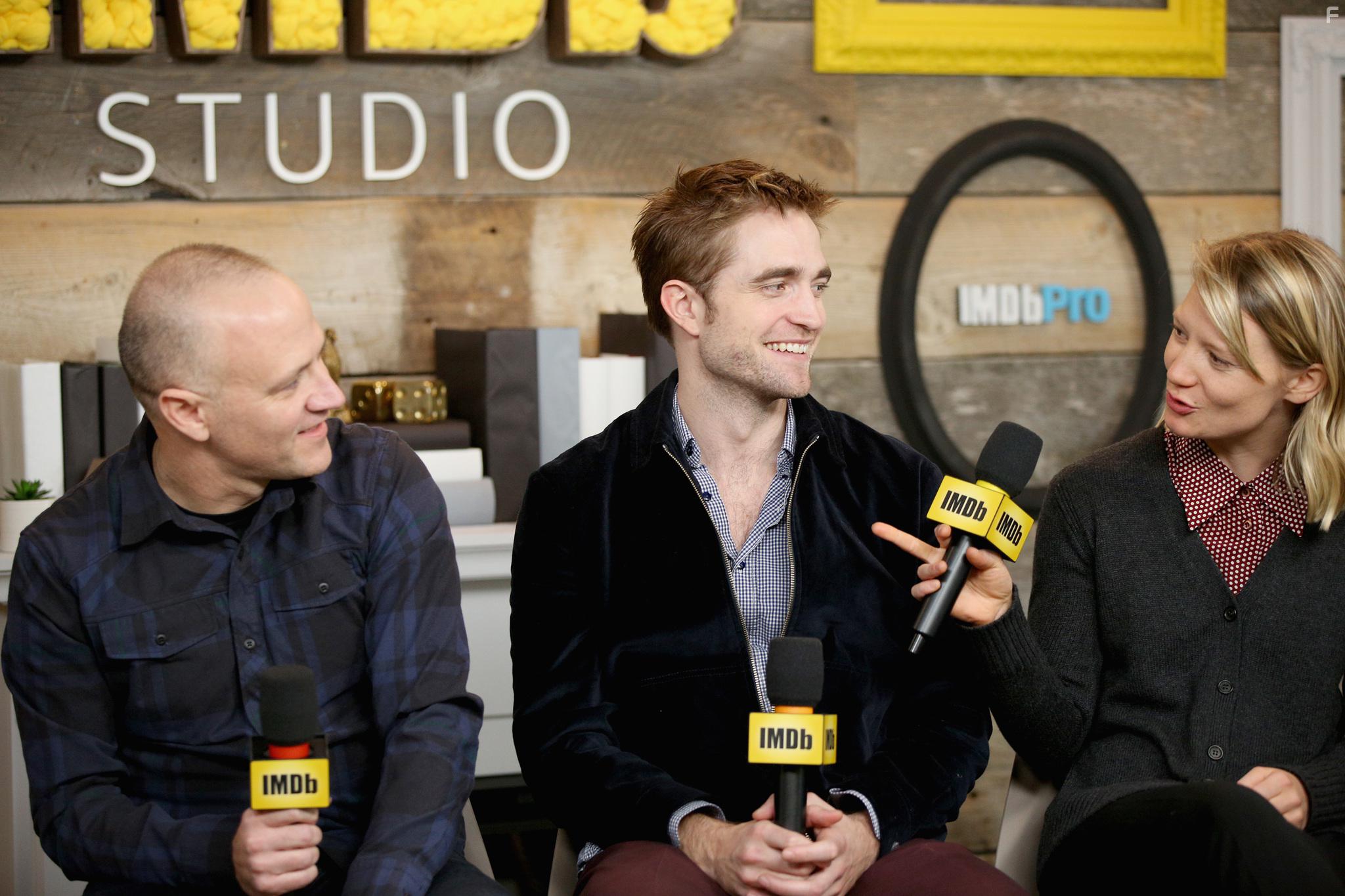 David Zellner, Robert Pattinson, and Mia Wasikowska at an event for Damsel (2018)