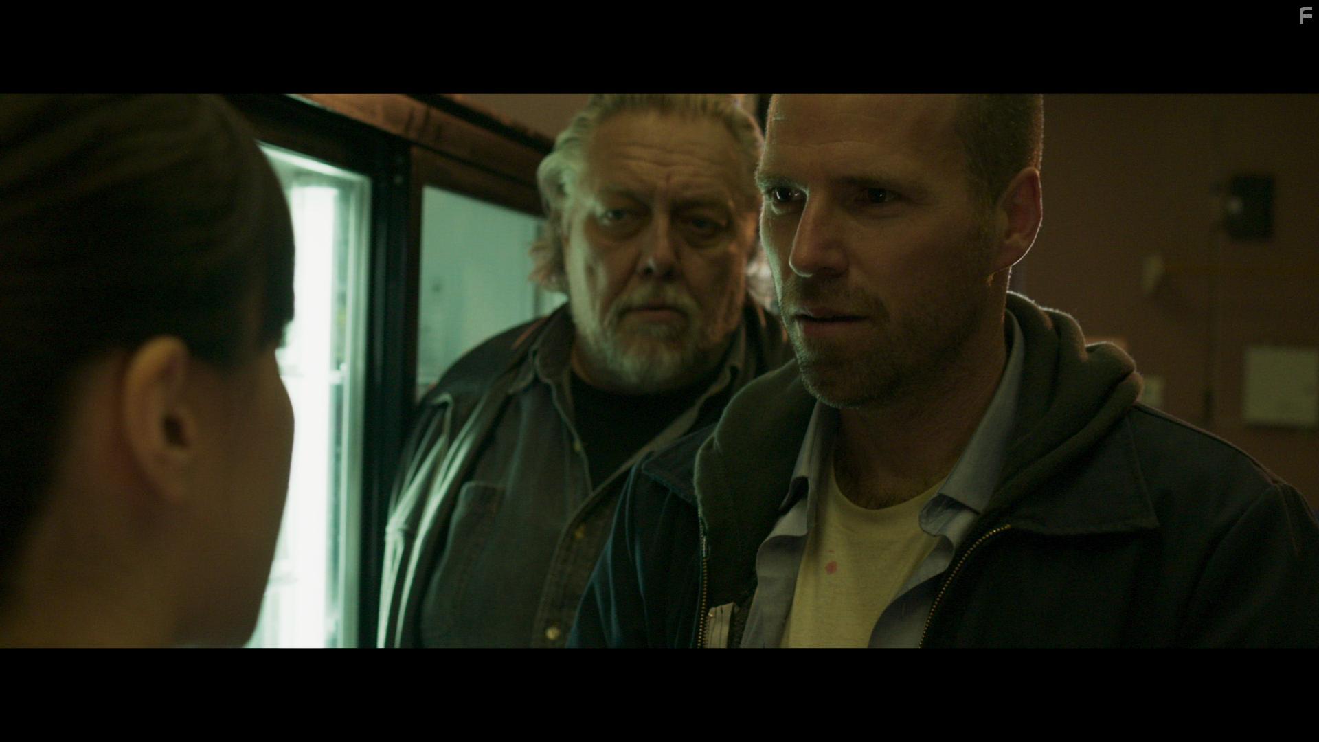 A.C. Peterson, James Hutson, and Yumi Nagashima in Dark Harvest (2016)