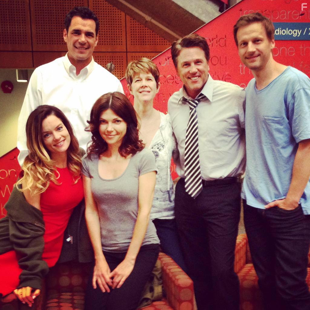 Cast of 'Cradle of Lies' aka 'Where's my Baby?' Gina Holden, Dan Payne, Nicole deBoer, Lochlyn Munro and Jason Cermak