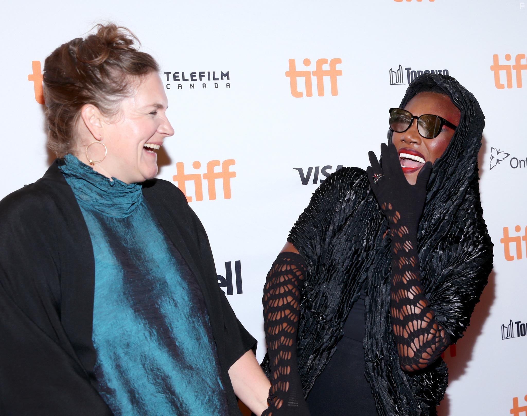 Grace Jones and Sophie Fiennes at an event for Grace Jones: Bloodlight and Bami (2017)