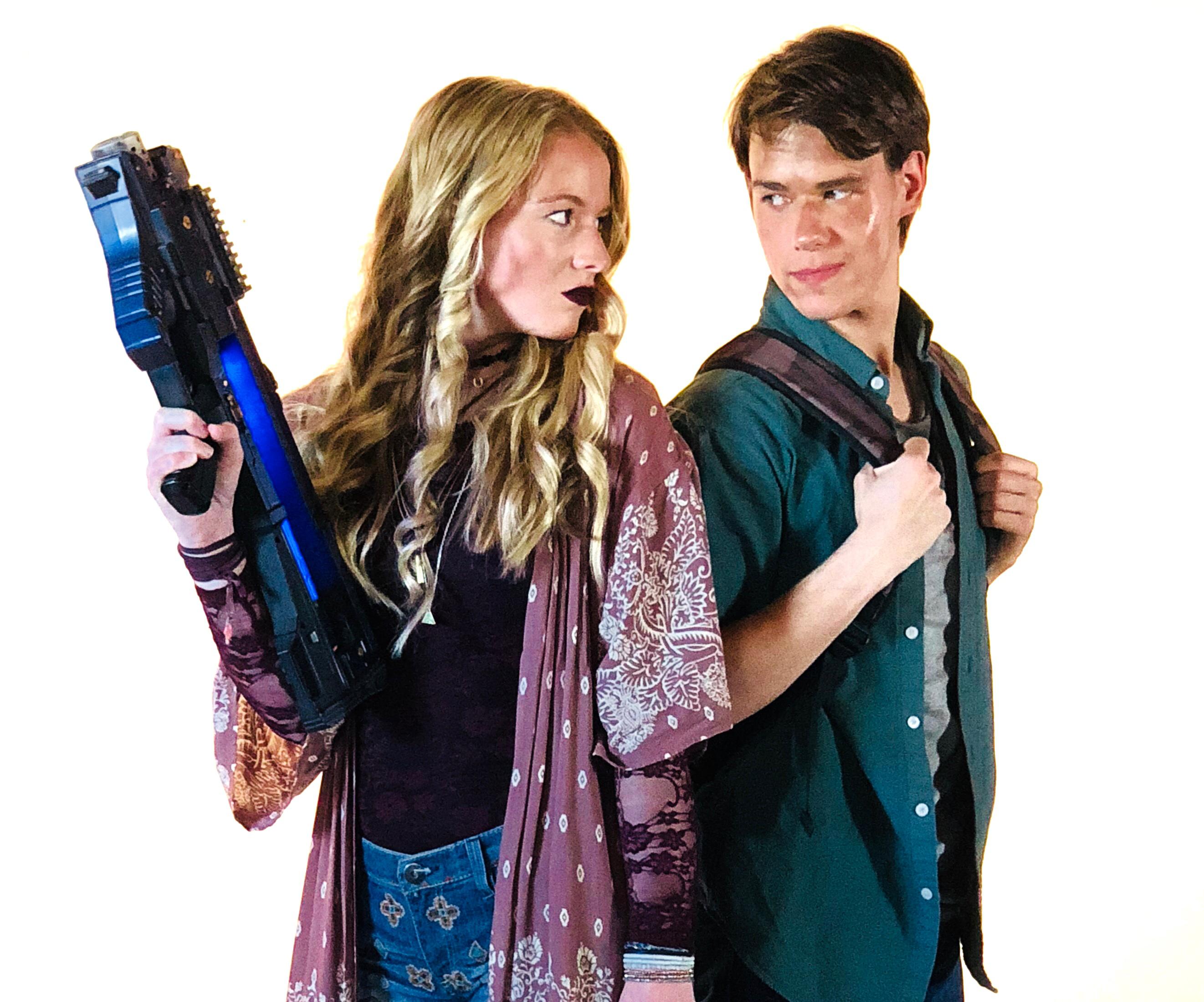 Brandon Johnston and Betsy McKinley in Alien Siege