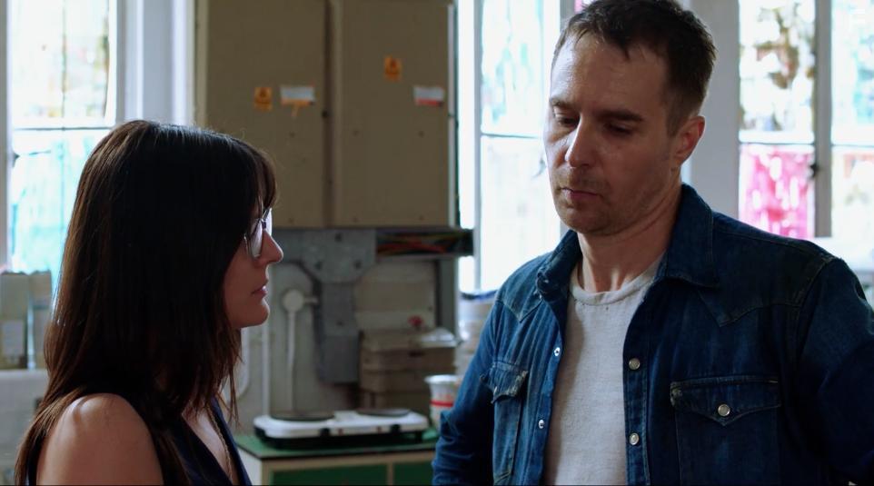 Sam Rockwell and Phoebe Fox in Blue Iguana (2018)