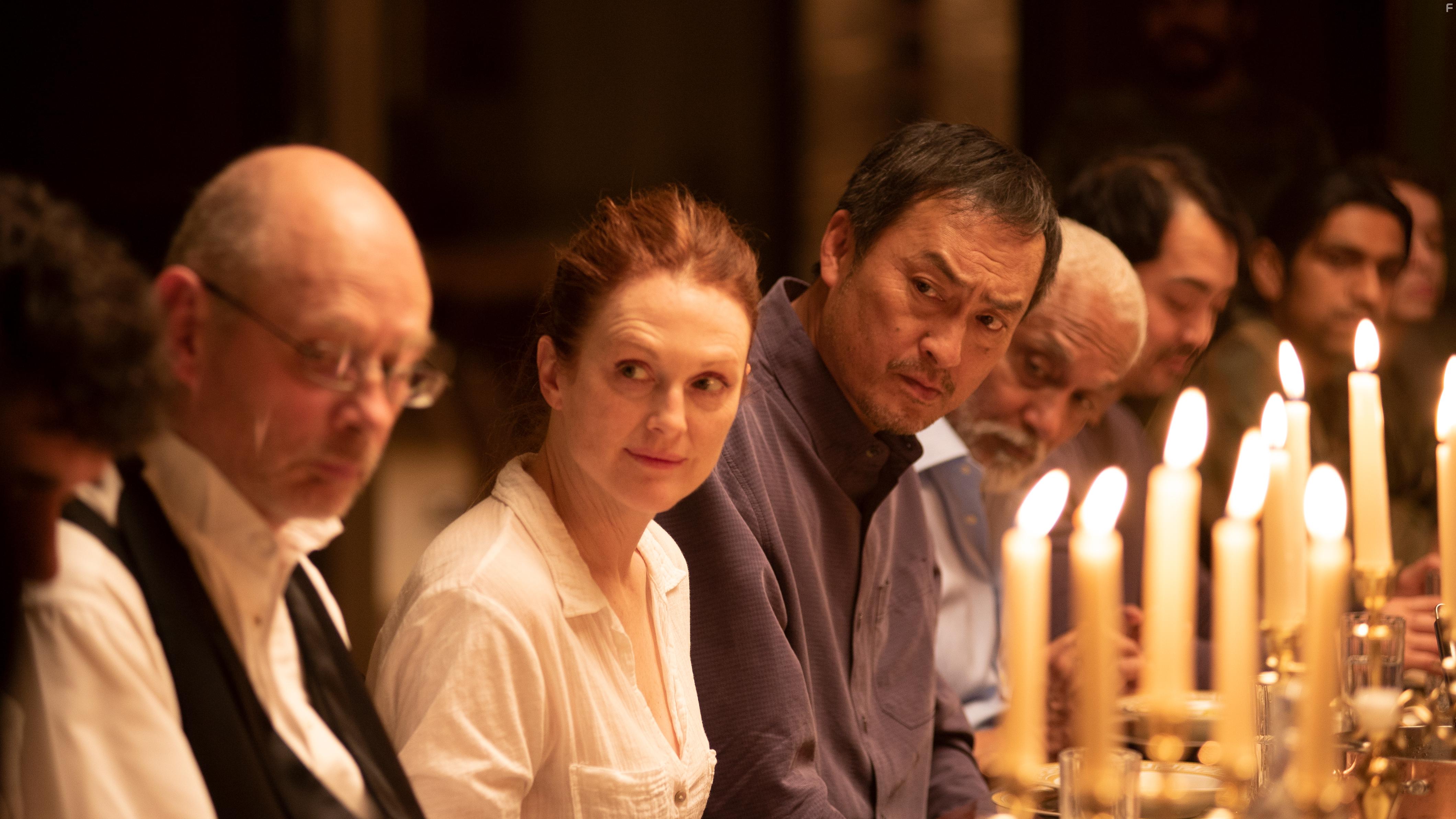 Julianne Moore and Ken Watanabe in Bel Canto (2018)