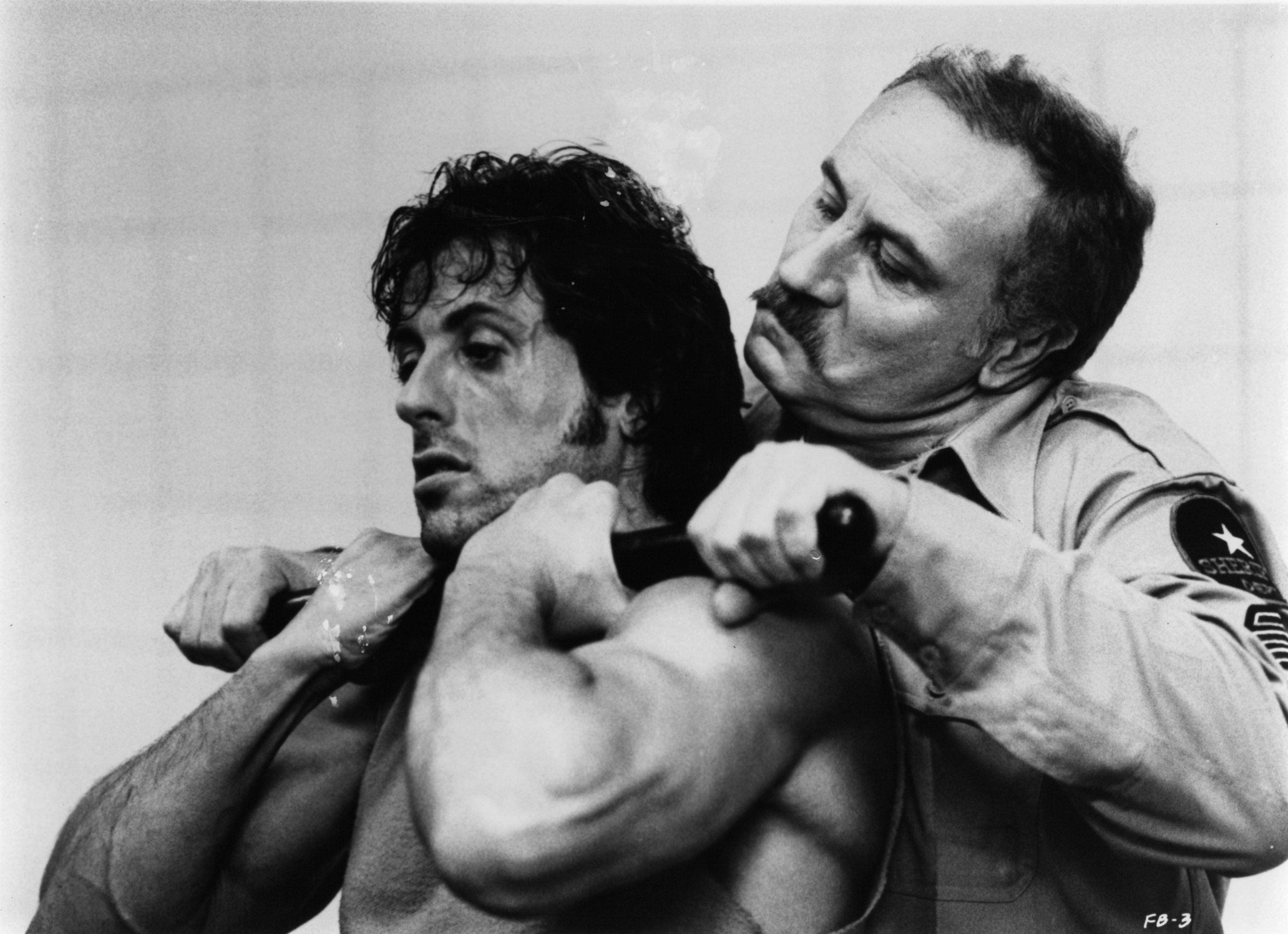 Sylvester Stallone and Jack Starrett in Первая кровь (1982)