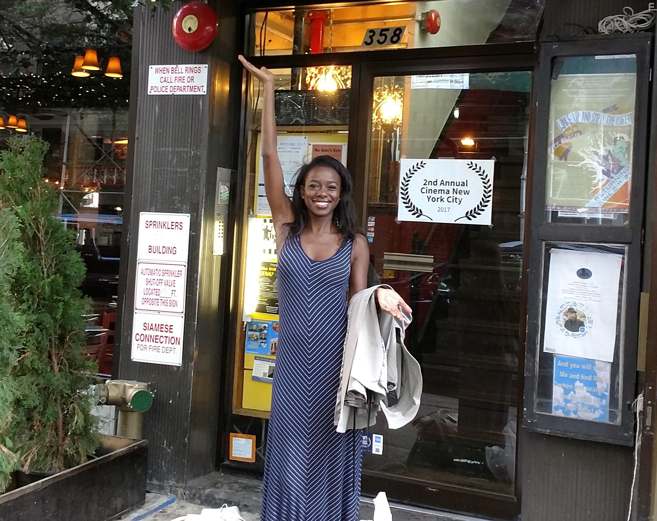 Adjovi Koene at an event for Brute Sanity (2017)