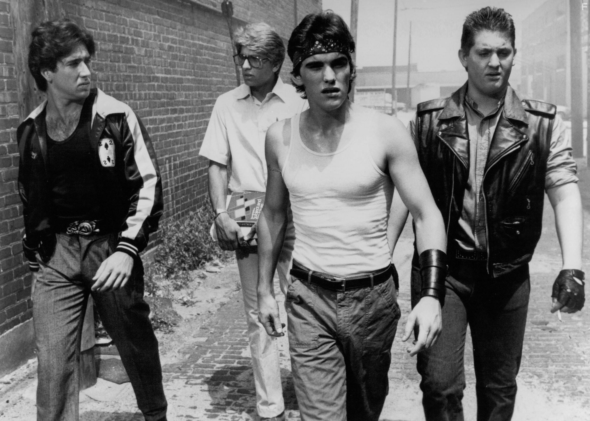 Nicolas Cage, Matt Dillon, Chris Penn, and Vincent Spano in Бойцовая рыбка (1983)