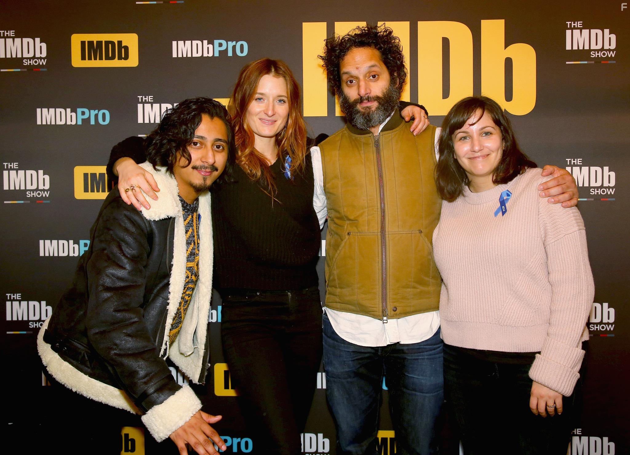 Jason Mantzoukas, Tony Revolori, Grace Gummer, and Hannah Fidell in The Long Dumb Road (2018)
