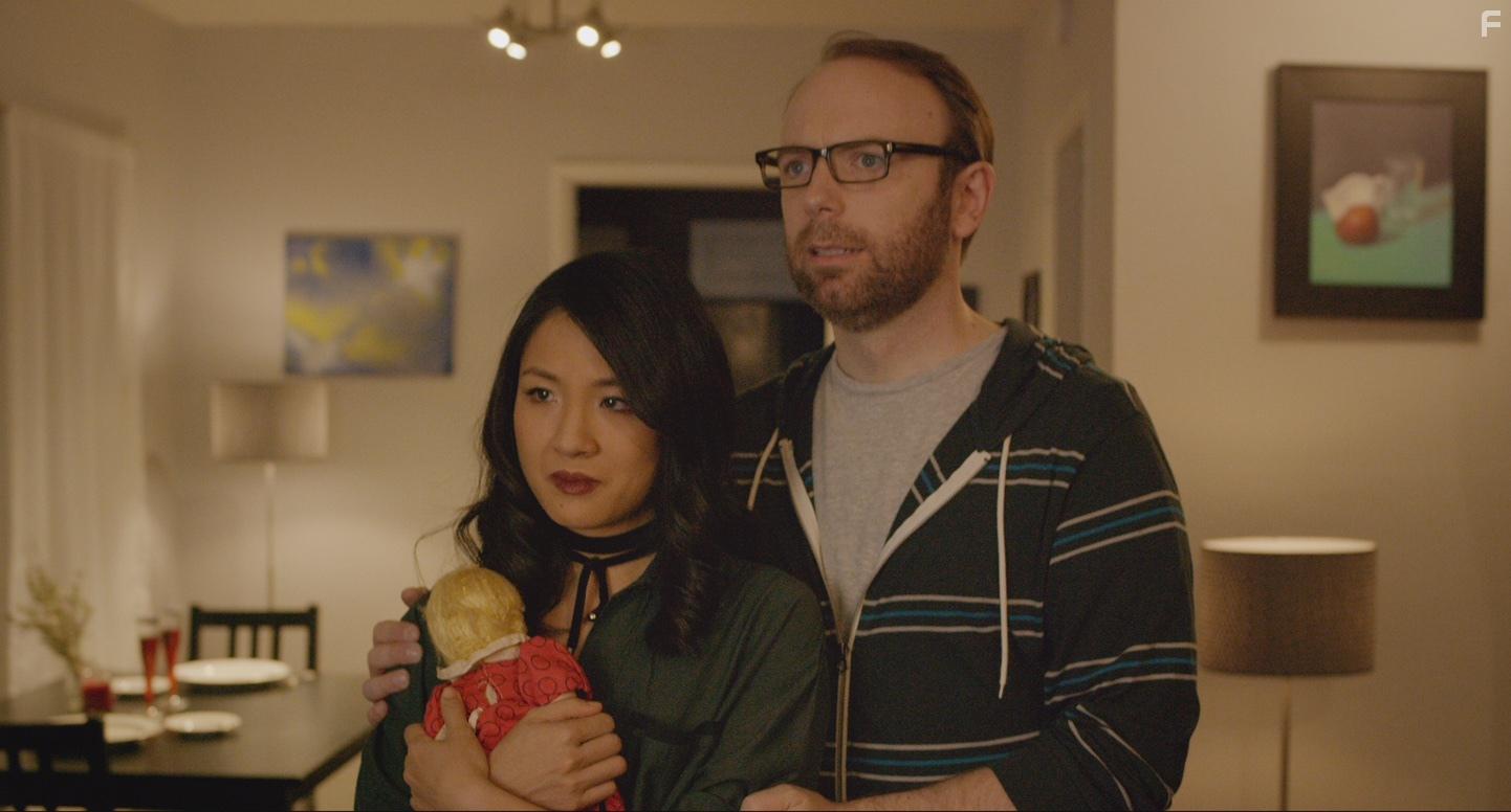 Constance Wu and Morgan Peter Brown in All the Creatures Were Stirring (2018)