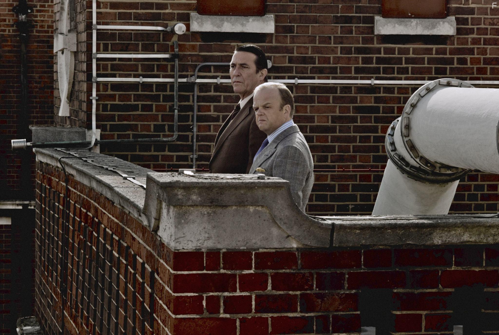 Ciarn Hinds and Toby Jones in Tinker Tailor Soldier Spy (2011)