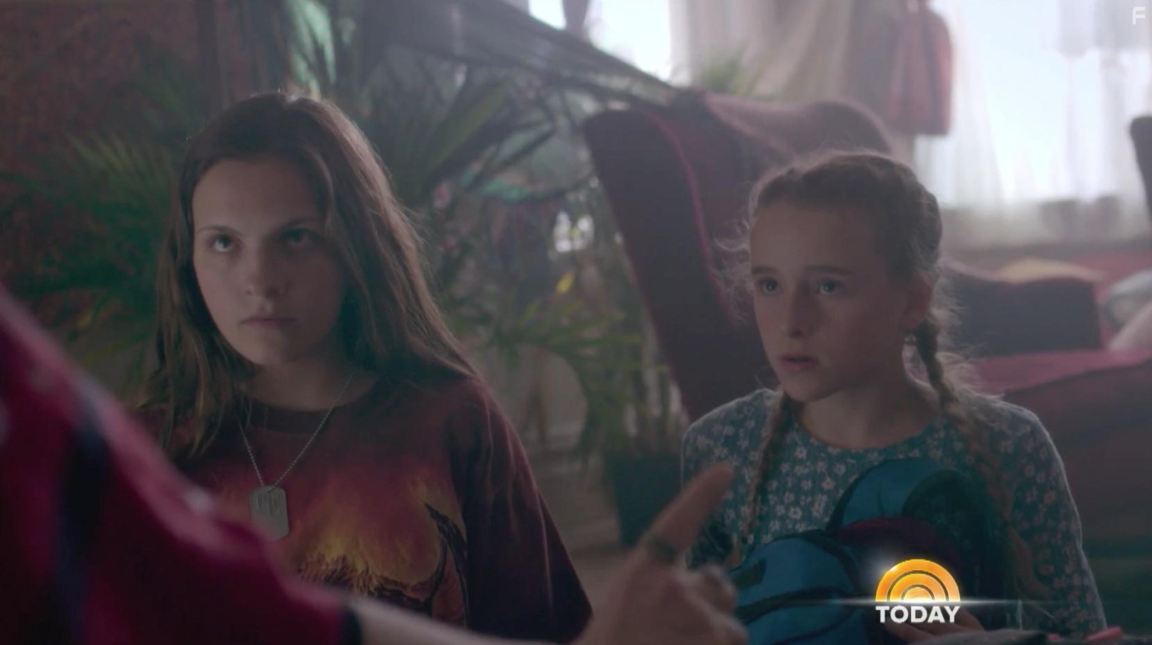 Reese Oliveira (right) as Young Beth and Aimee Lynne Johnson (left) as Young Jo. From the Little Women 2018 movie