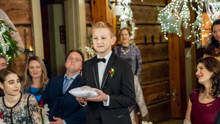 Julia Benson and Callum Seagram Airlie in Marrying Father Christmas (2018)