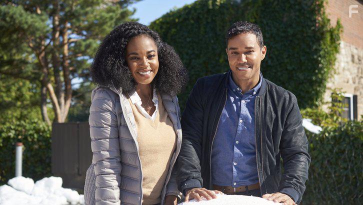 Christian Vincent and Jerrika Hinton in A Majestic Christmas (2018)