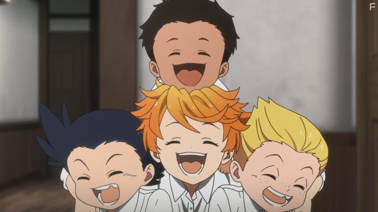 Sumire Morohoshi, Mari Hino, Yuuko Mori, and Hiyori Kono in Yakusoku no Neverland (2019)