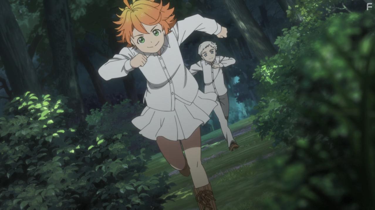 Sumire Morohoshi and Maaya Uchida in Yakusoku no Neverland (2019)