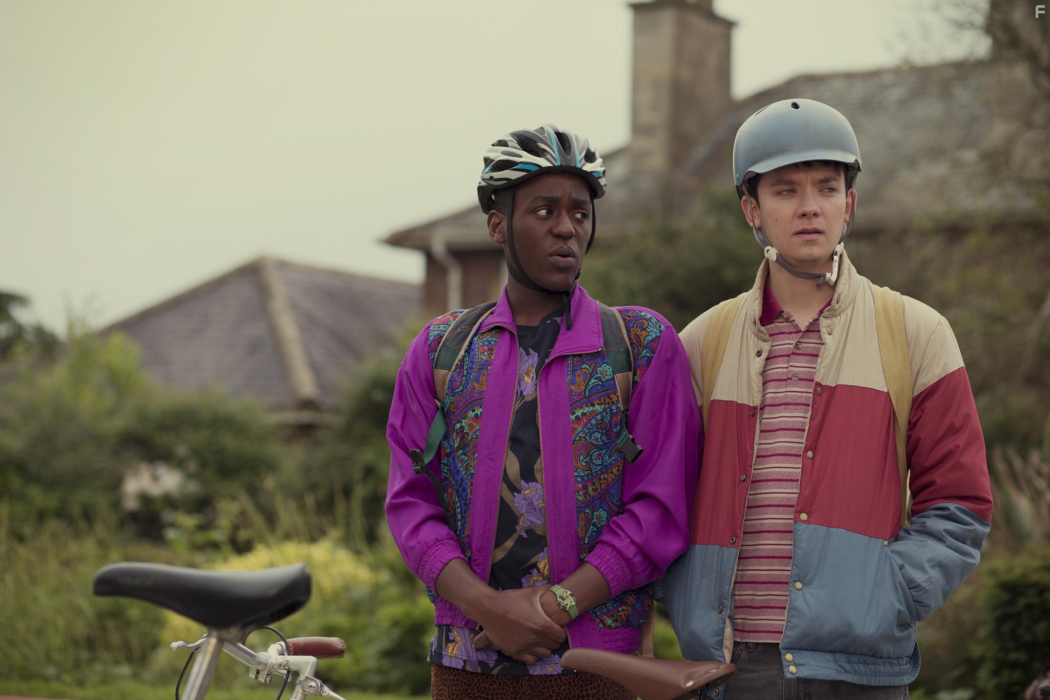 Asa Butterfield and Ncuti Gatwa in Sex Education (2019)