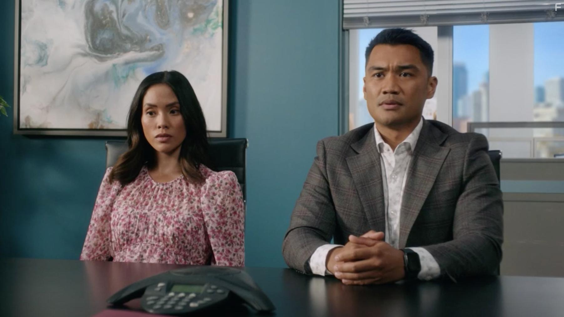 Jessalyn Wanlim and Alex Mallari Jr. in Workin' Moms: Bye Bye Goldie (2022)
