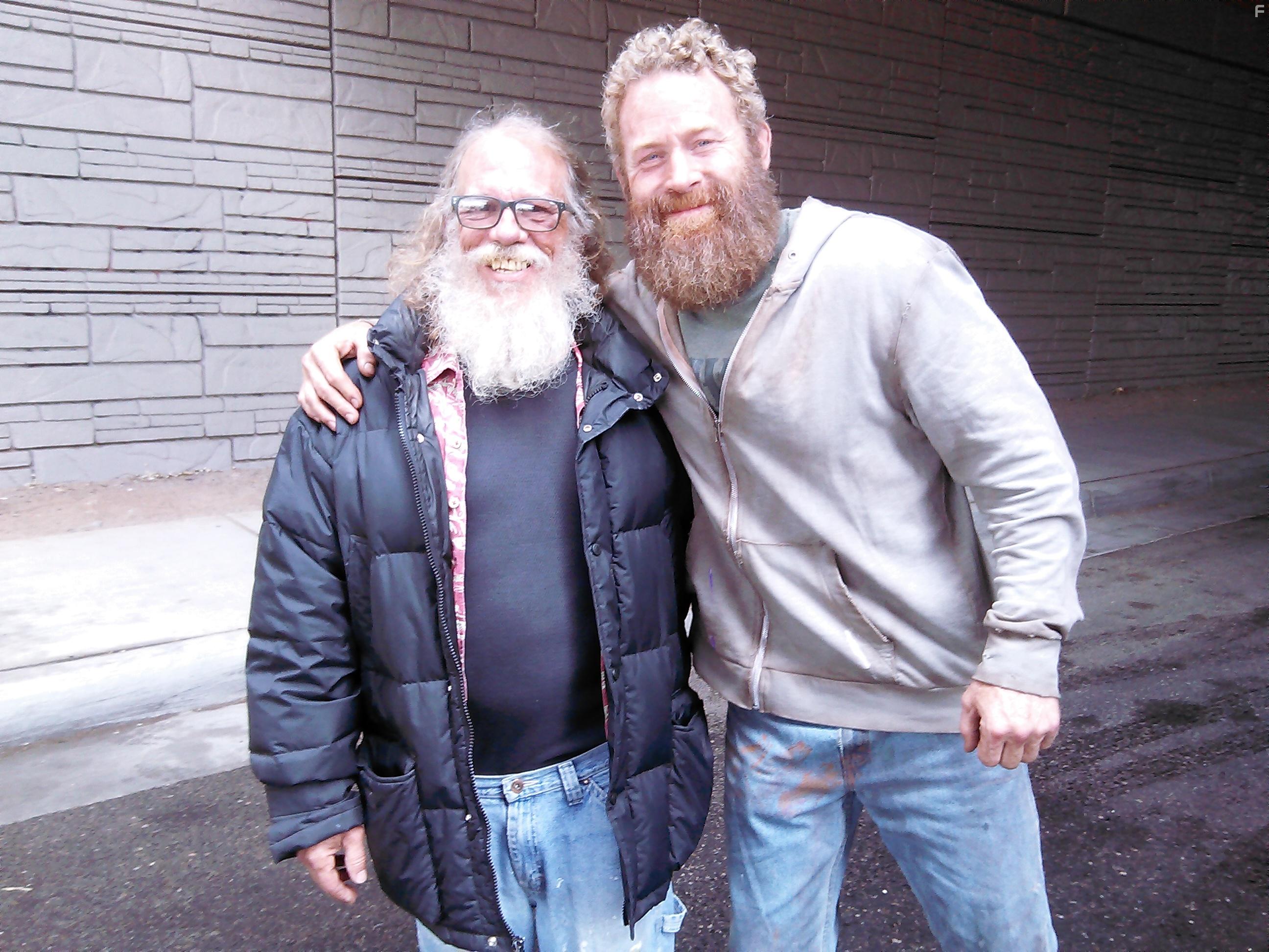 Martin Palmer with Max Martini on the set of "SGT.Will Gardner"