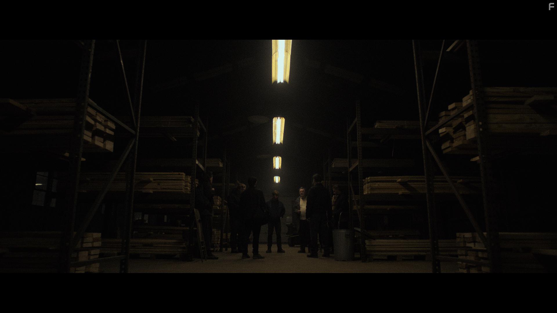 James Badge Dale, Patrick Fischler, Gene Jones, Chris Mulkey, Brian Geraghty, Happy Anderson, and Robert Aramayo in The Standoff at Sparrow Creek (2018)