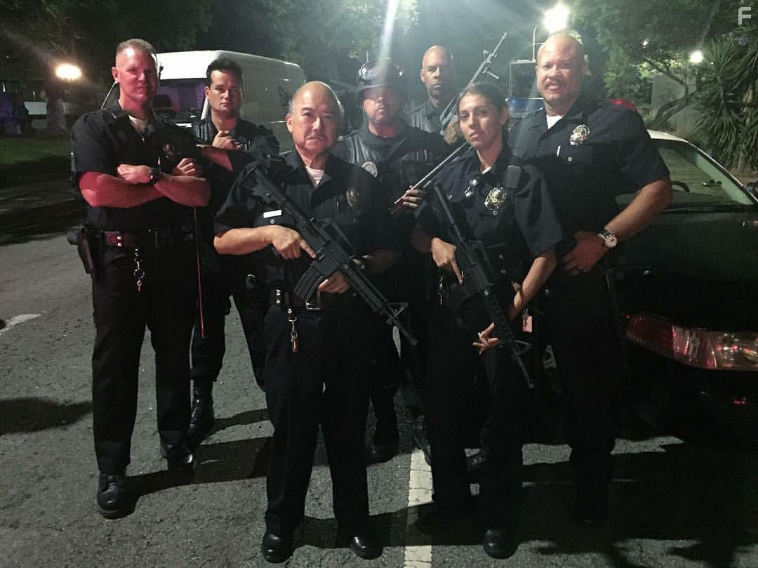 Hollywood TV cops on the set of Destruction: Los Angeles