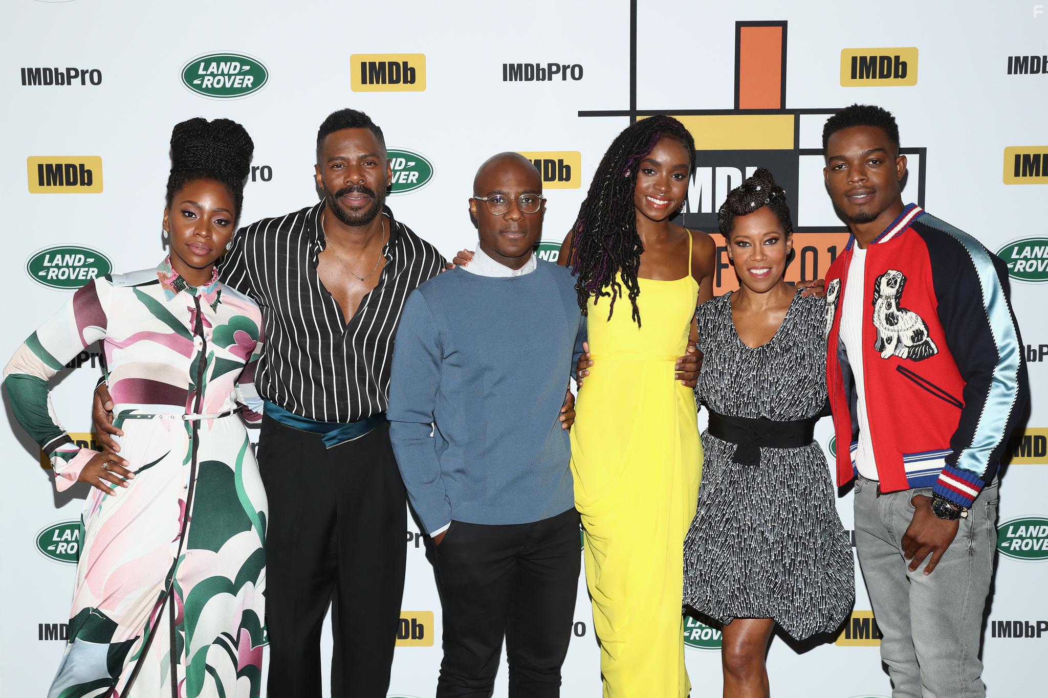 Regina King, Colman Domingo, Barry Jenkins, Teyonah Parris, Stephan James, and KiKi Layne at an event for If Beale Street Could Talk (2018)