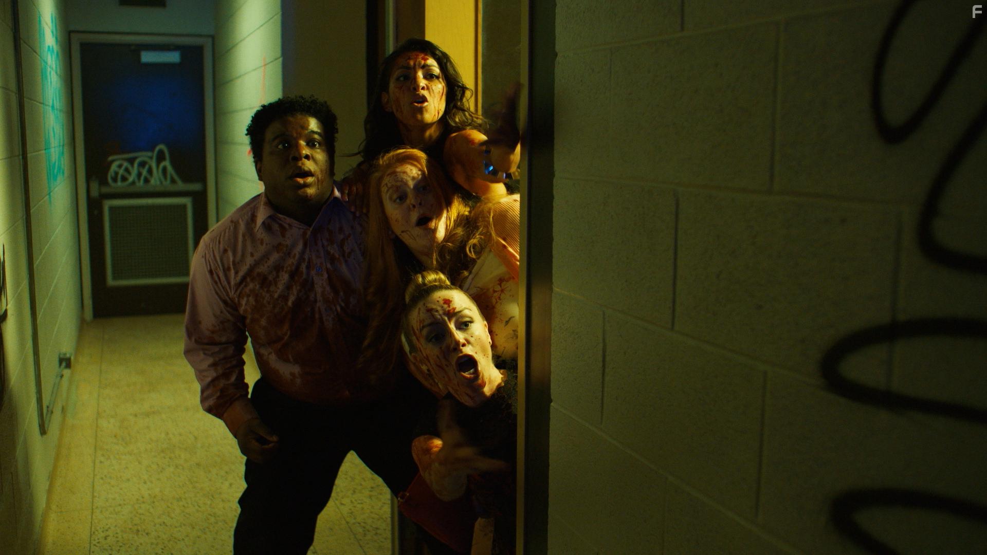 Kacey Rohl, Jonathan Langdon, Nikki Duval, and Humberly Gonzlez in Killer High (2018)