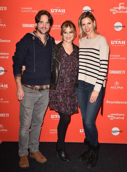 Jill Latiano Howerton with Stephanie Soechtig and Jeremy Seifert at the premiere of The Devil We Know at the Sundance Film Festival. January 21, 2018