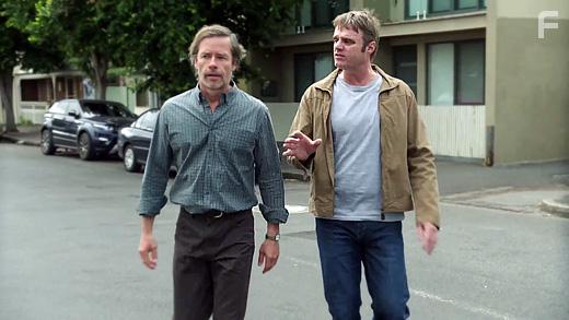 Guy Pearce and Damien Richardson in Jack Irish (2016)