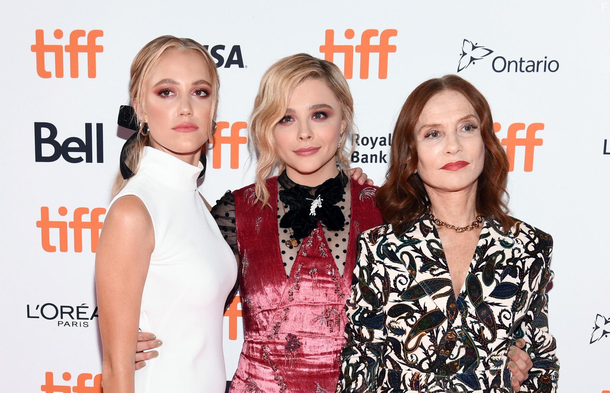 Isabelle Huppert, Chlo Grace Moretz, and Maika Monroe at an event for Greta (2018)