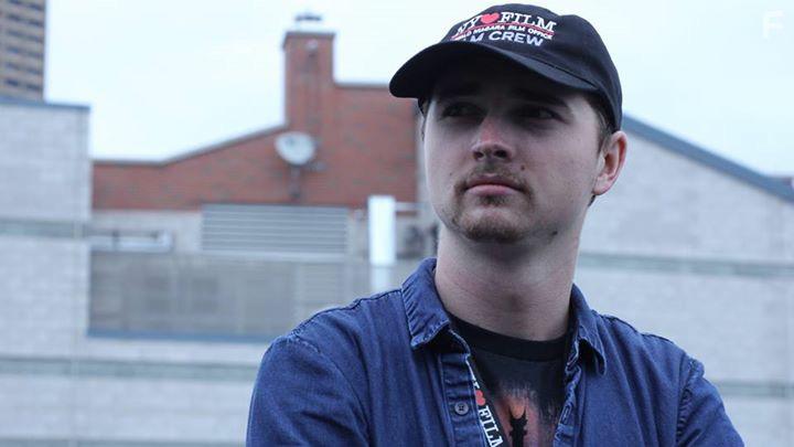 Kyle Hanus during production of Crossbreed