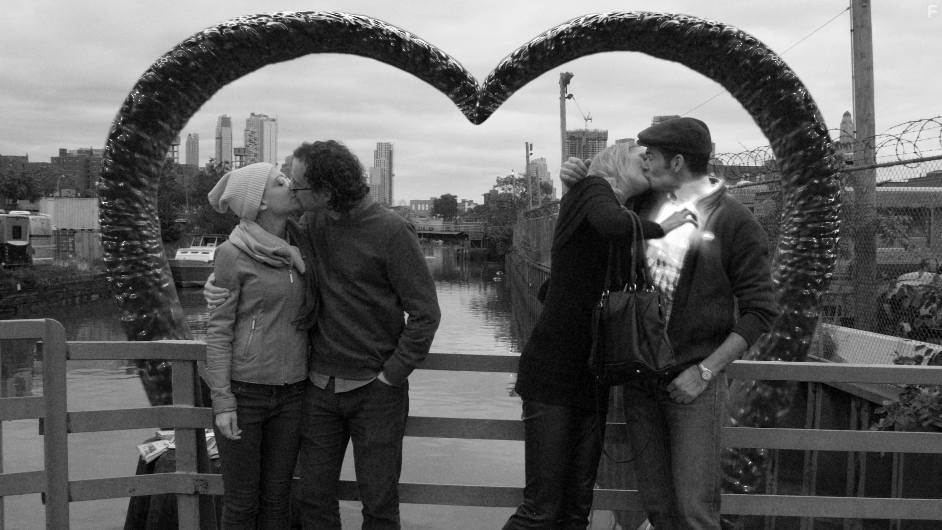 Michael Ferrell, Katie Hannigan, Rin Olsson, and Daniel Wolfe in The Outer Boroughs (2017)