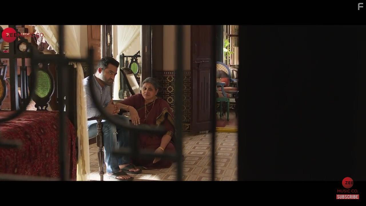 Supriya Pathak and N.T. Rama Rao Jr. in Aravindha Sametha Veera Raghava (2018)