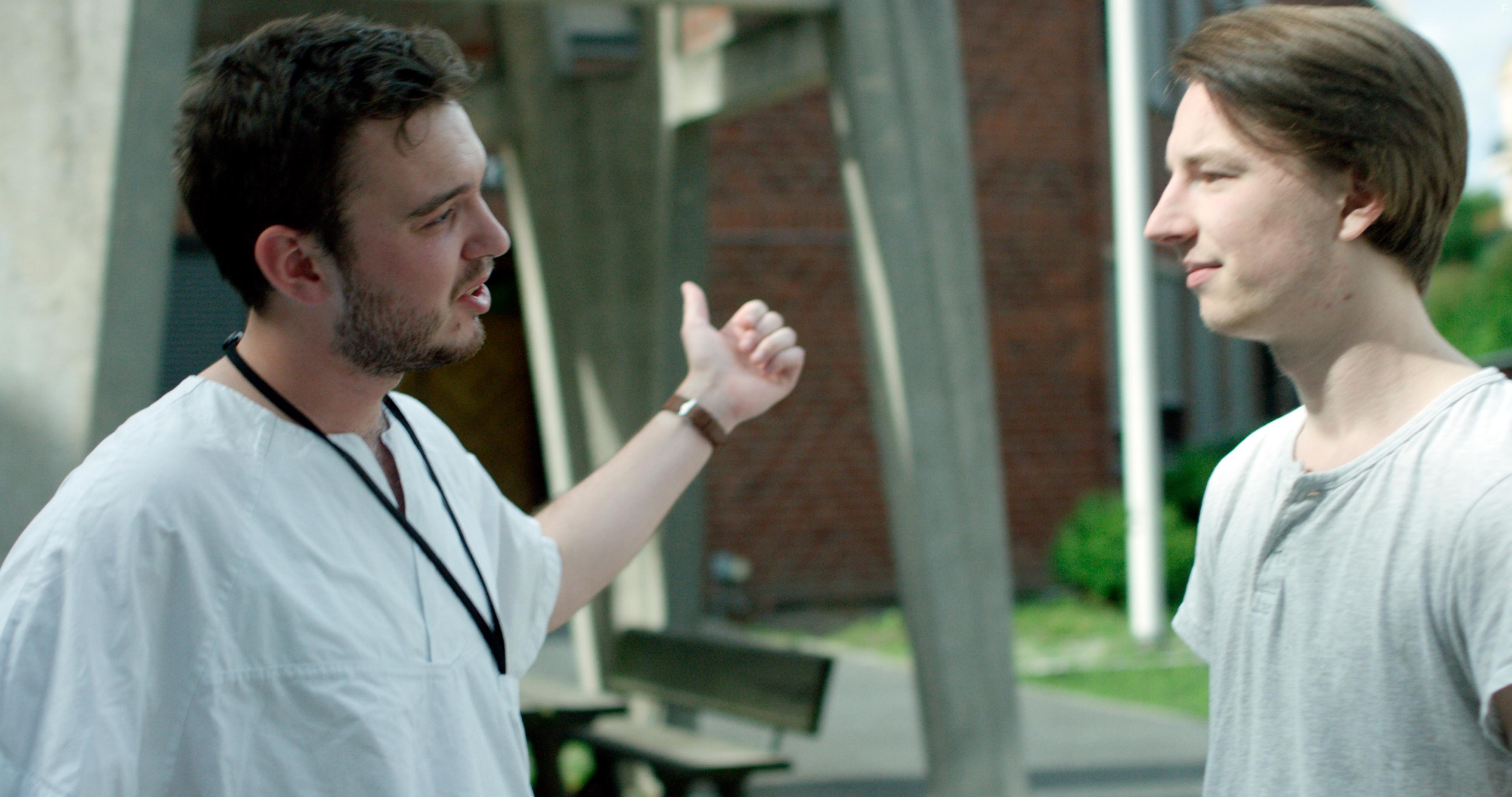 Petter Mjen Westlund and Marius Pinns in Intruders (2017)