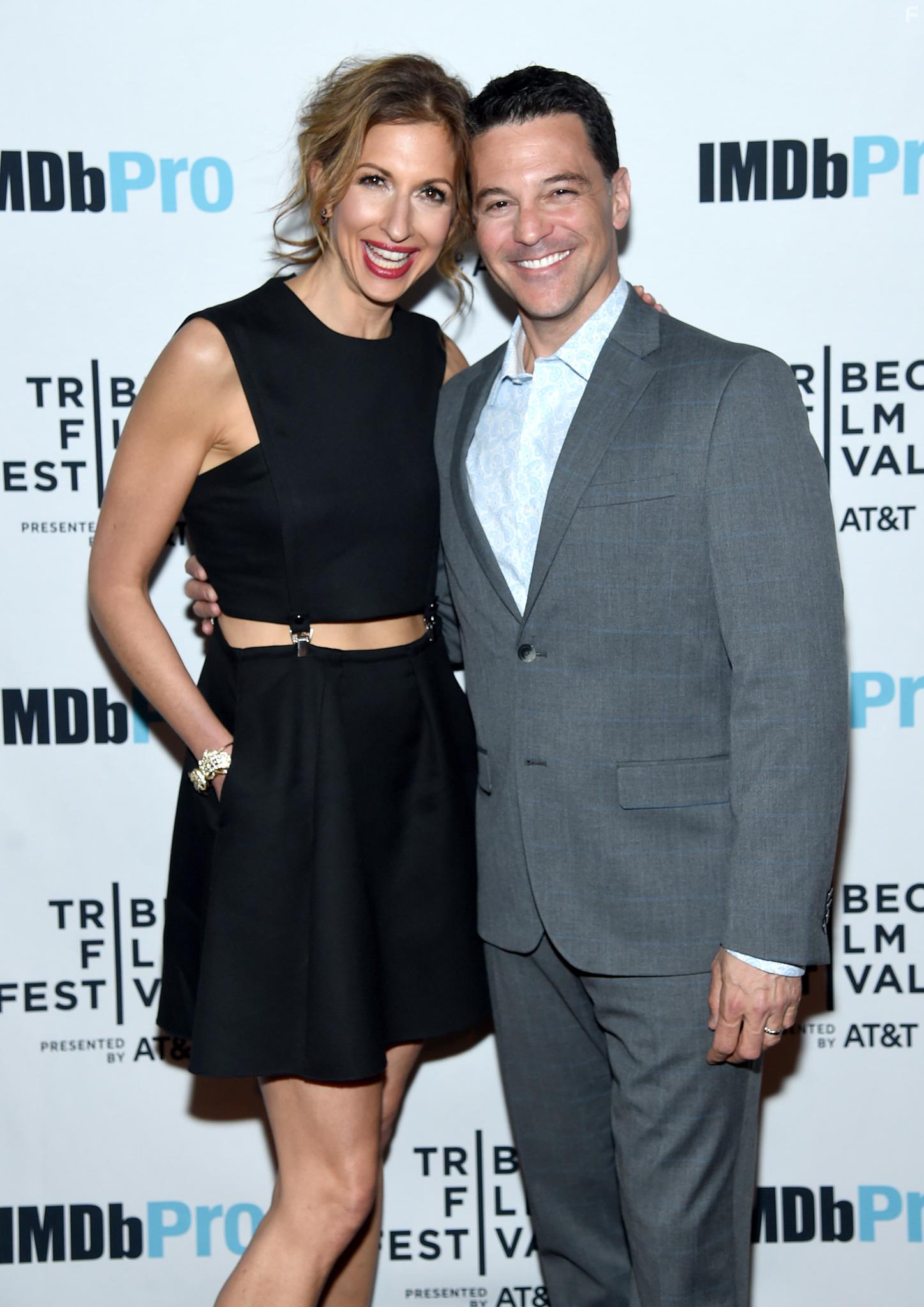 David Alan and Alysia Reiner at an event for Egg (2018)