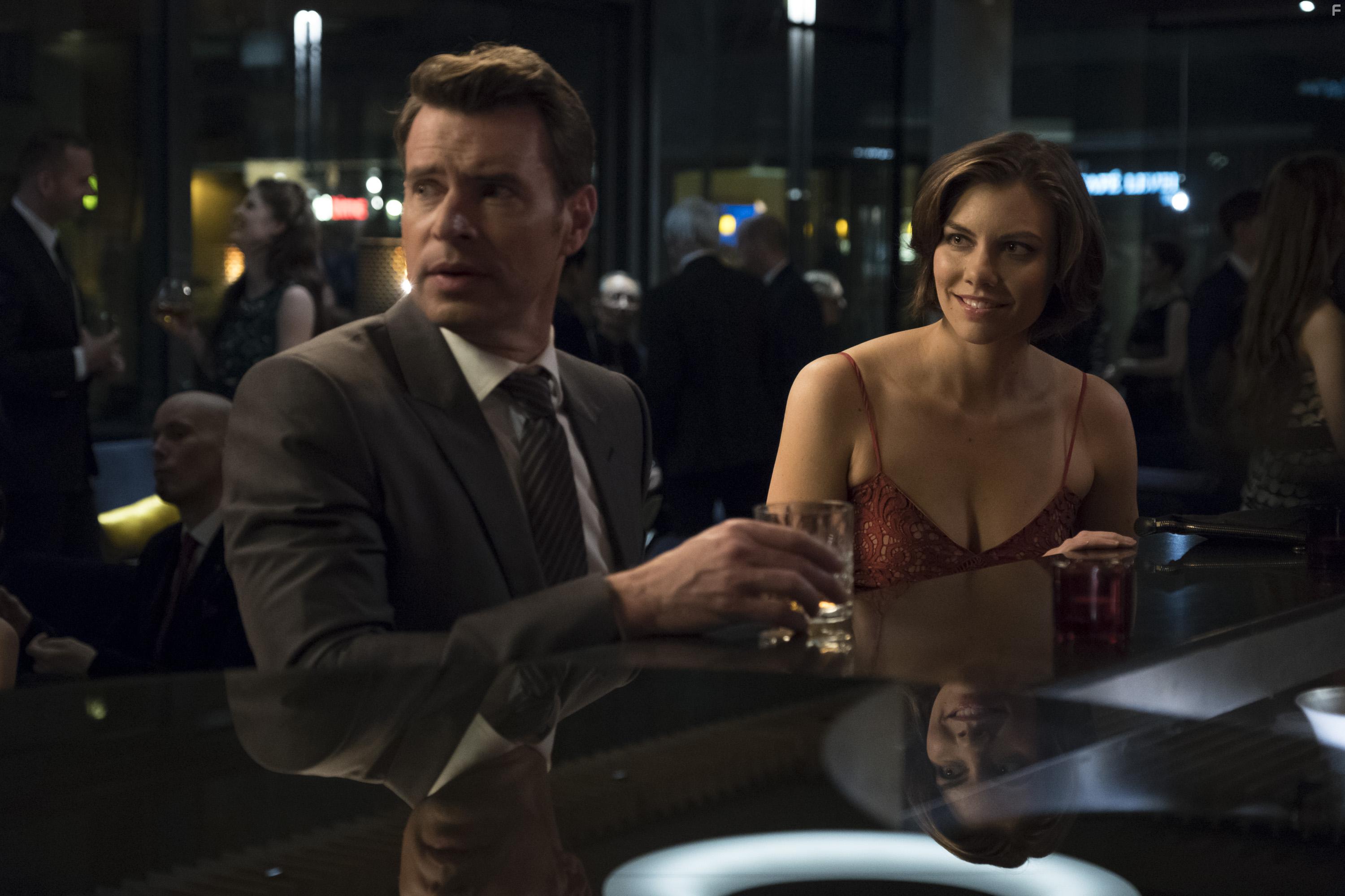 Scott Foley and Lauren Cohan in Whiskey Cavalier (2019)