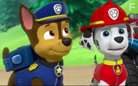 Drew Davis and Max Calinescu at an event for PAW Patrol (2013)
