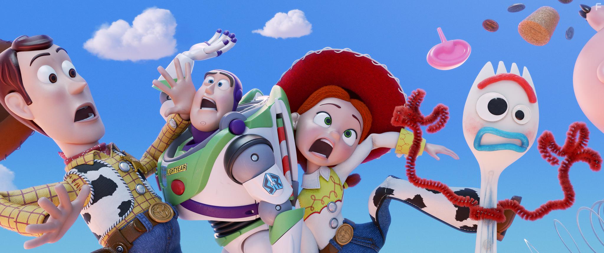 Tom Hanks, Joan Cusack, Tim Allen, and Tony Hale in Toy Story 4 (2019)