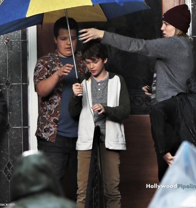 Gabriel Bateman on location for Child's Play