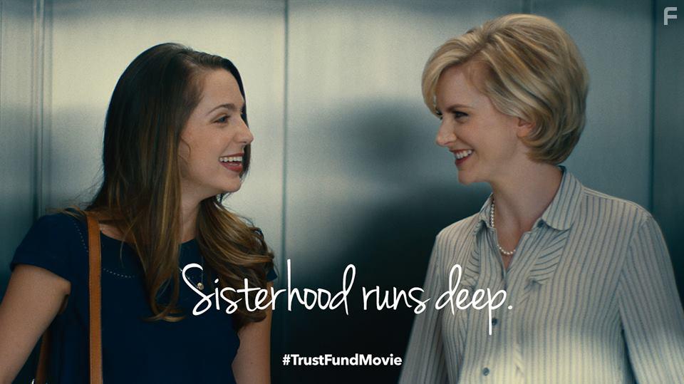 Louise Dylan and Jessica Rothe in 'Trust Fund'
