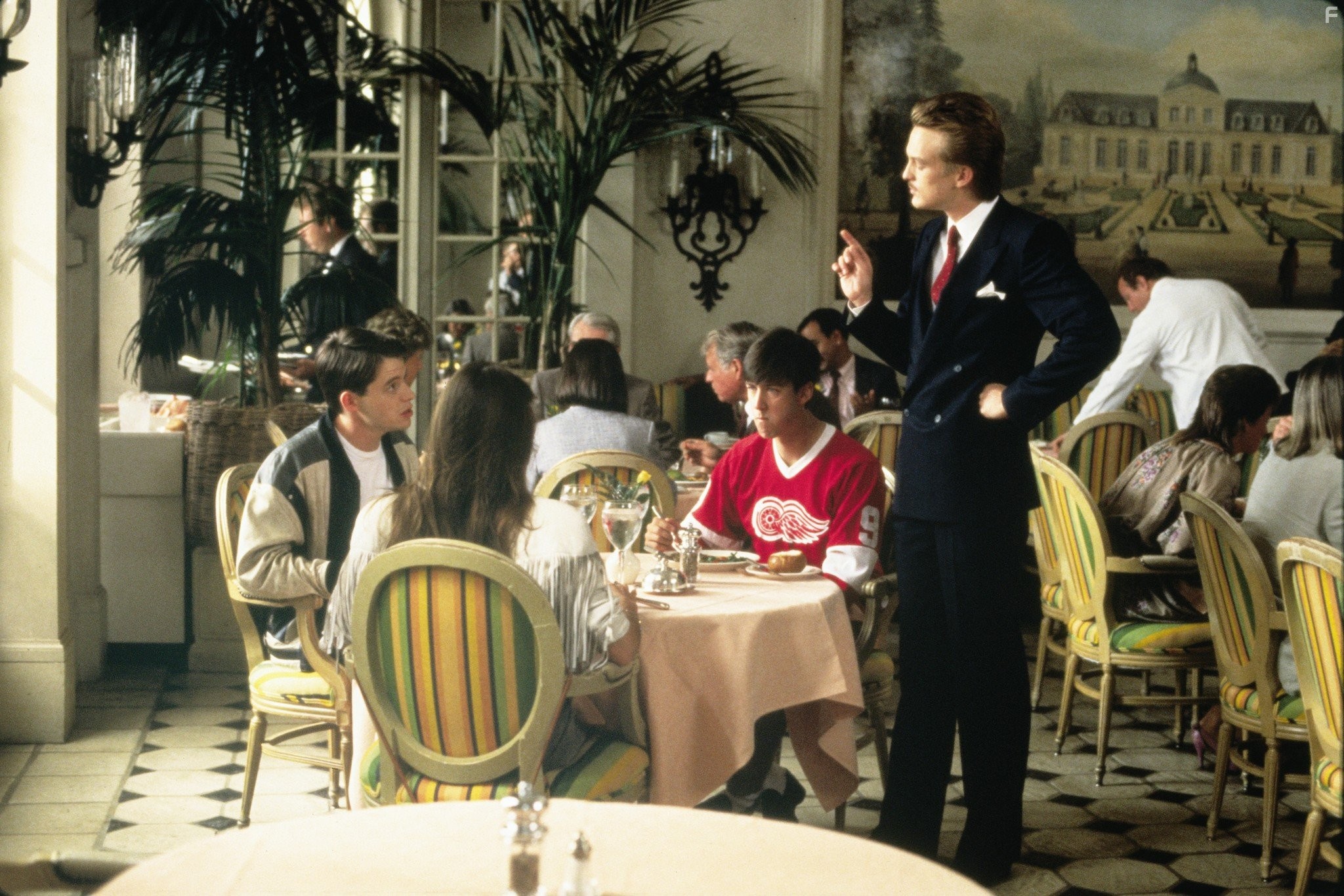 Matthew Broderick, Mia Sara, Alan Ruck, and Jonathan Schmock in Выходной день Ферриса Бьюллера (1986)