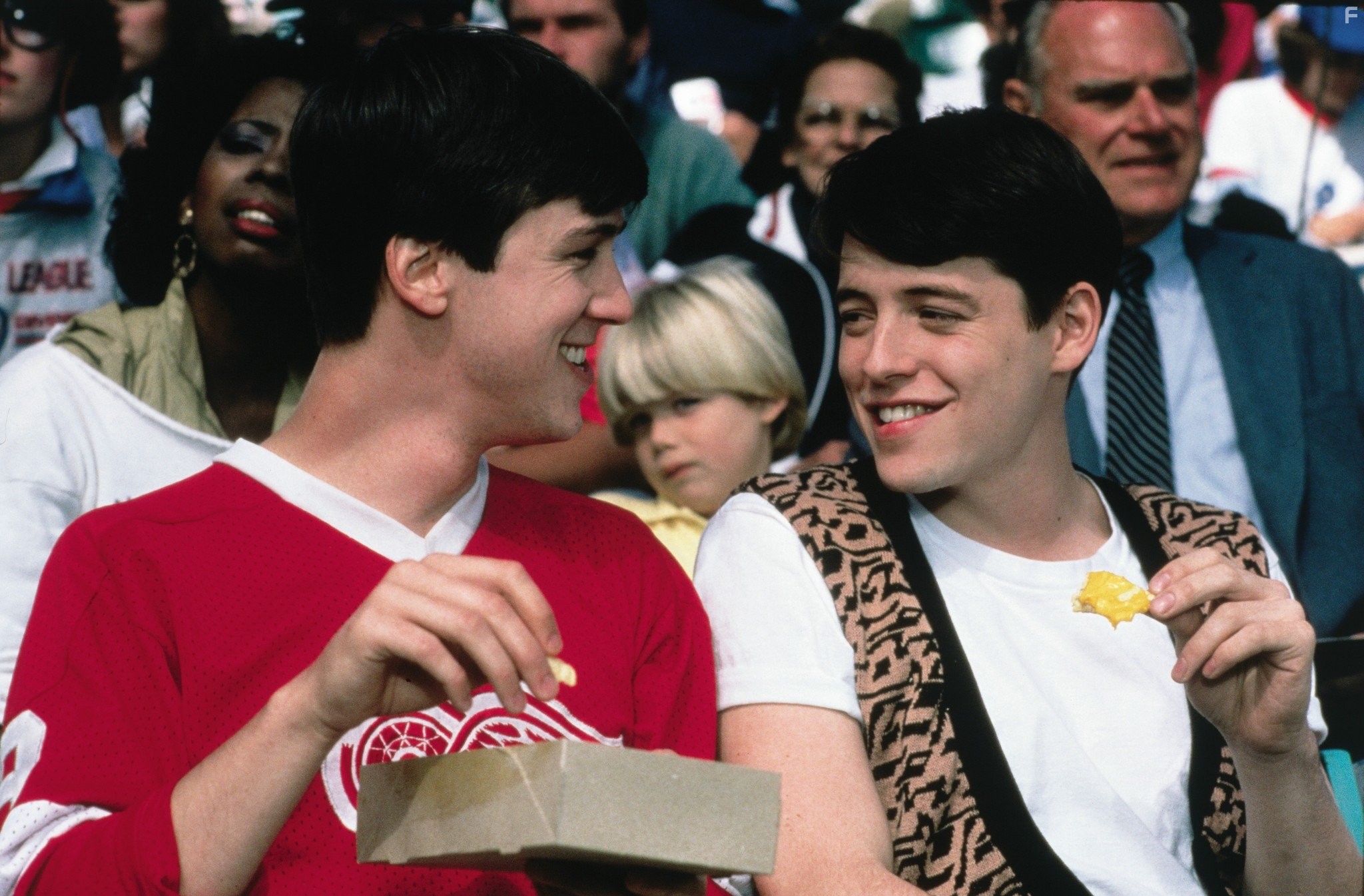 Matthew Broderick and Alan Ruck in Выходной день Ферриса Бьюллера (1986)