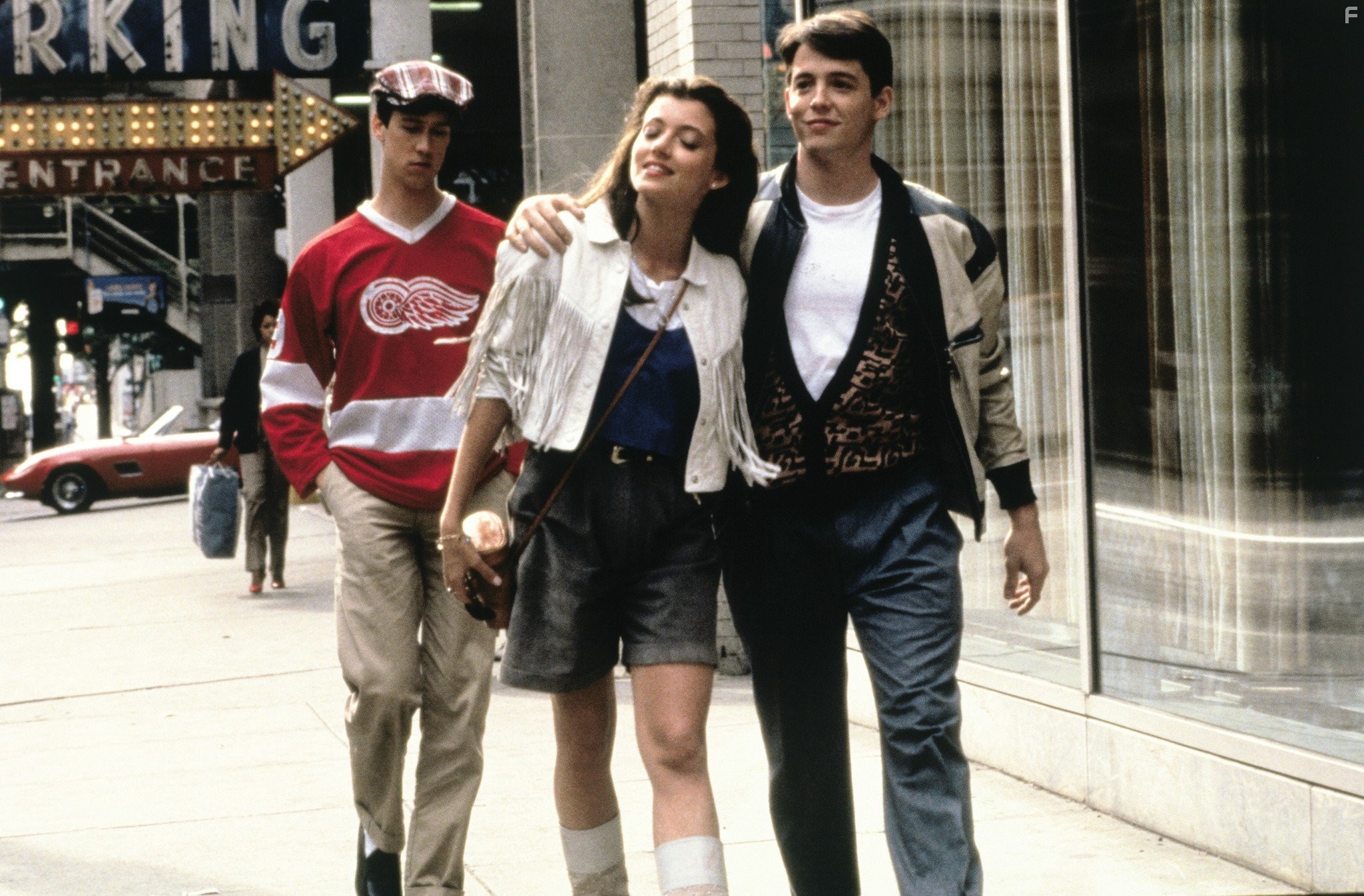 Matthew Broderick, Mia Sara, and Alan Ruck in Выходной день Ферриса Бьюллера (1986)