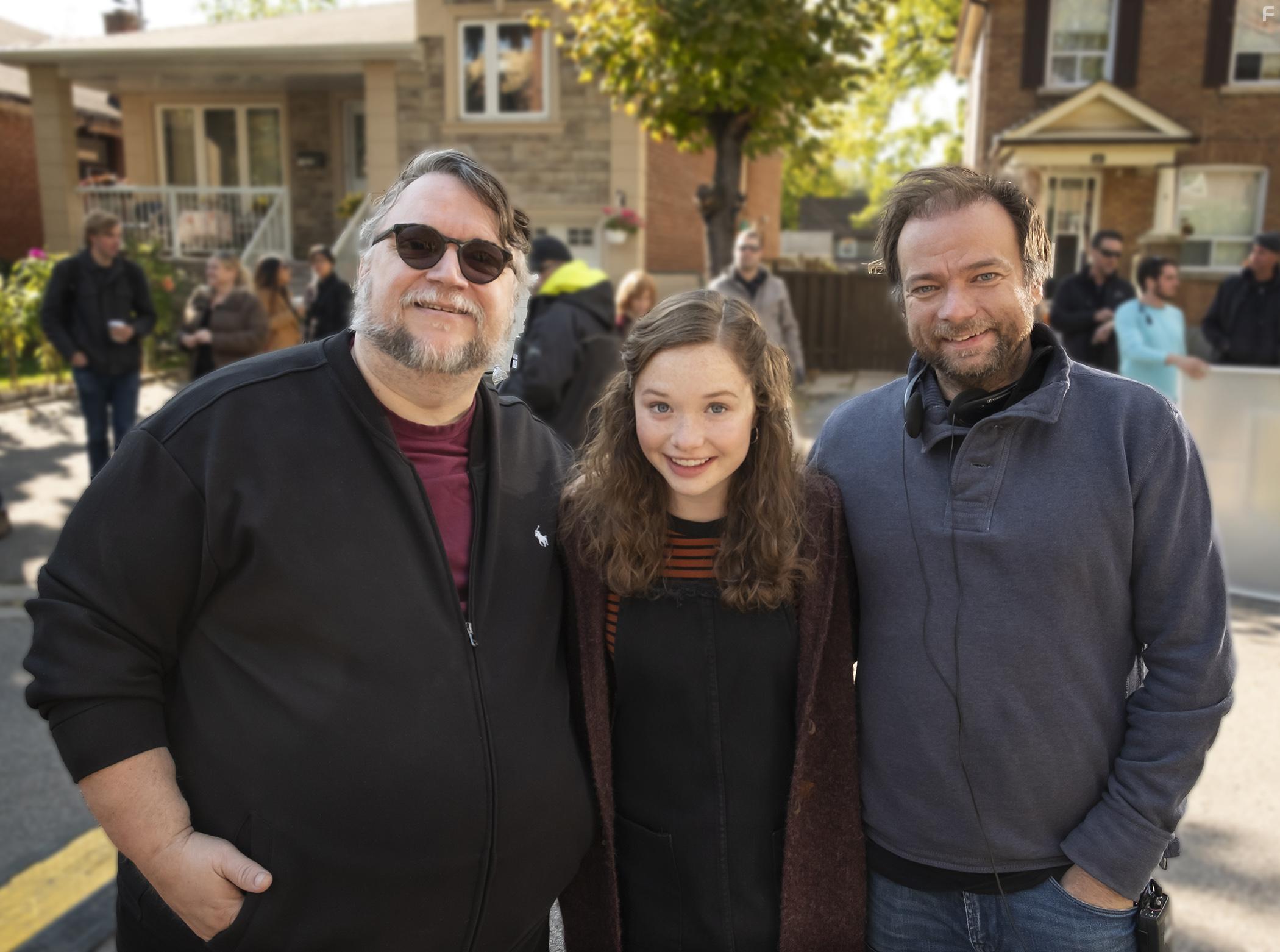 Andr vredal, Guillermo del Toro, and Zoe Margaret Colletti in Scary Stories to Tell in the Dark (2019)