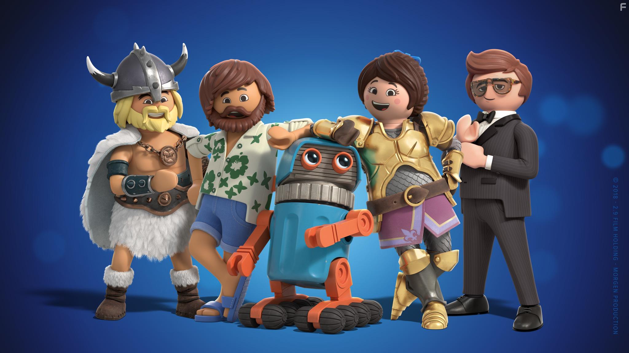 Jim Gaffigan, Daniel Radcliffe, Gabriel Bateman, and Anya Taylor-Joy in Playmobil: The Movie (2019)