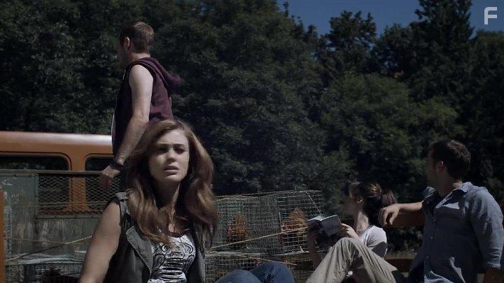 Brendan Fletcher, Andrew Dunbar, Stephanie Bennett, and Melissa Roxburgh in Leprechaun: Origins (2014)