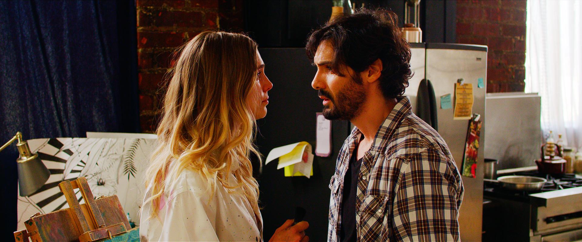 Ezequiel Stremiz and Gaia Weiss in We Are Boats (2018)