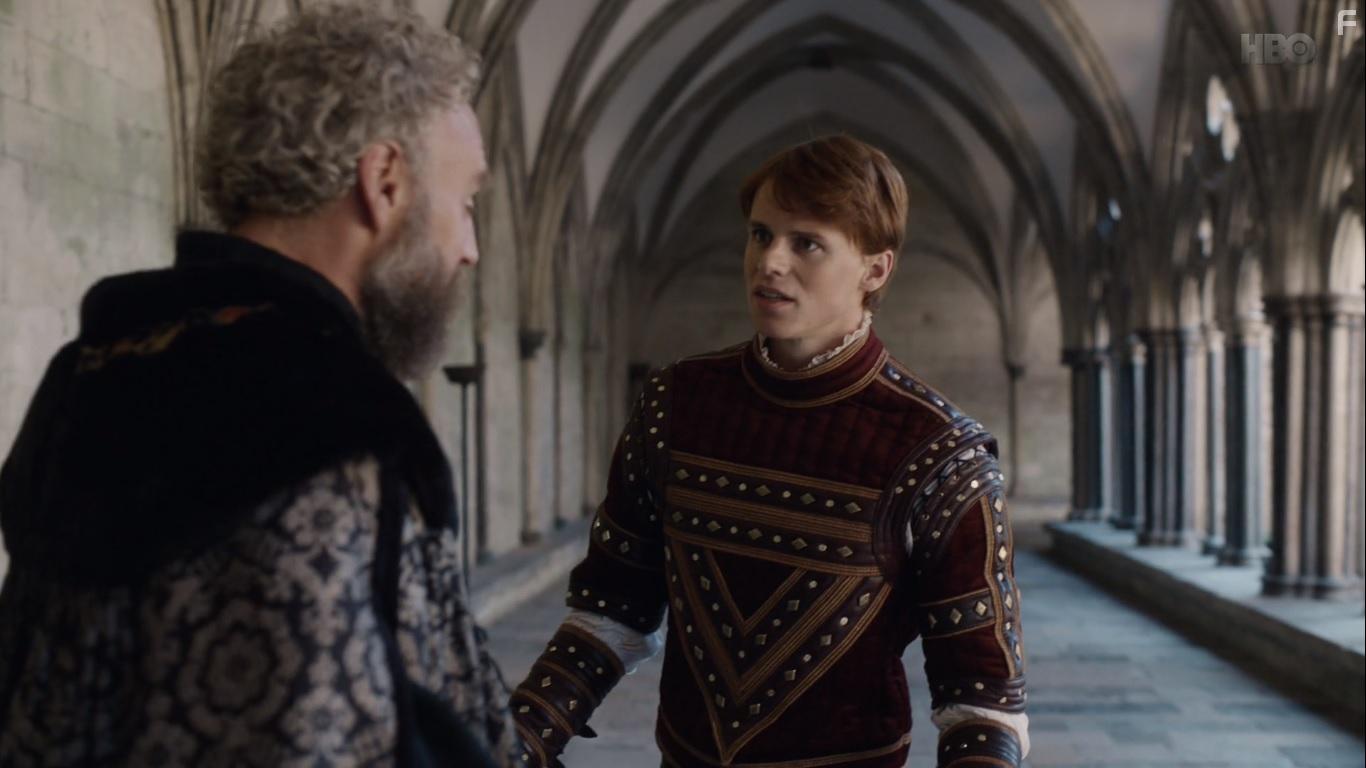 Elliot Cowan and Ruairi O'Connor in The Spanish Princess (2019)