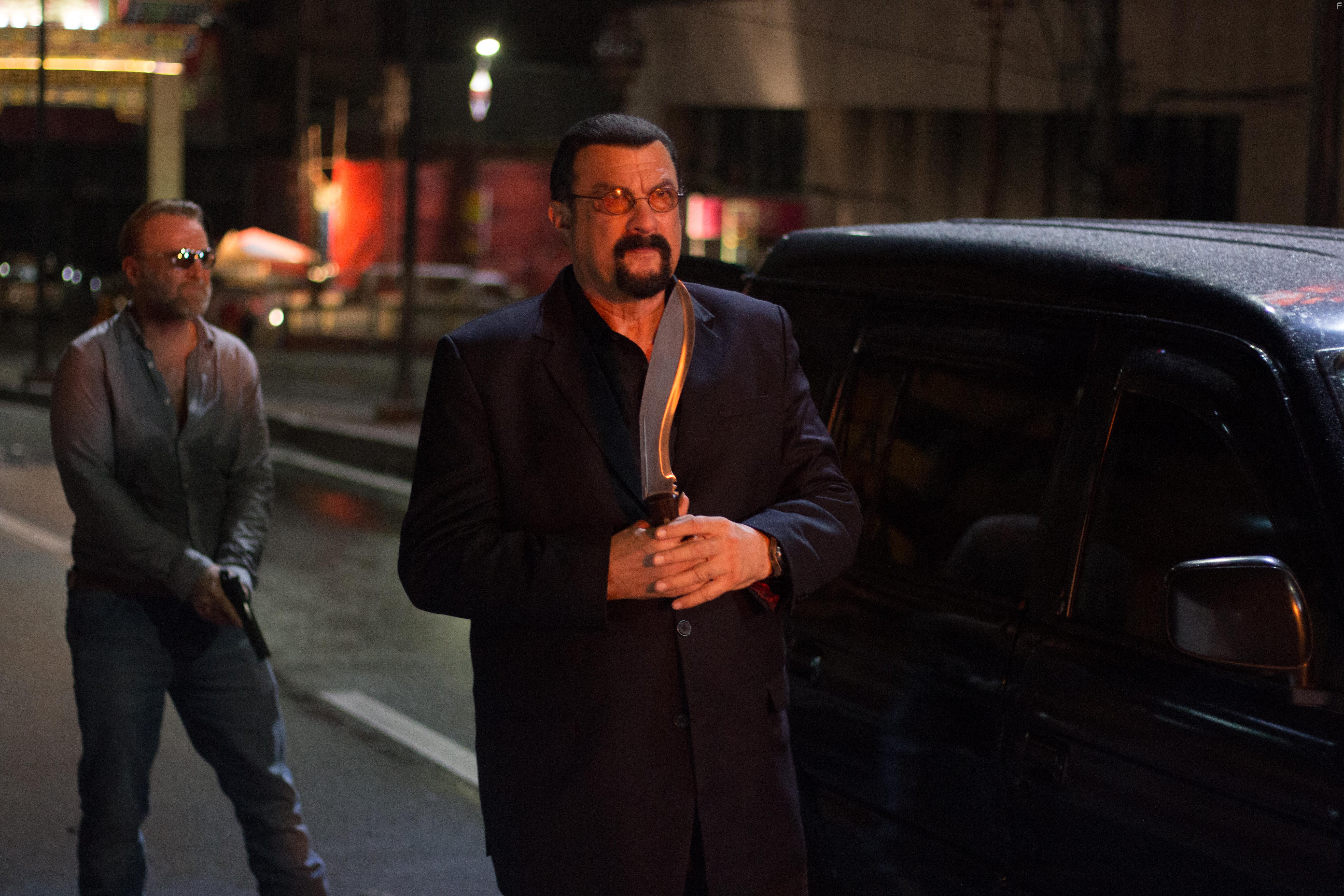 Steven Seagal and Byron Gibson in General Commander (2019)