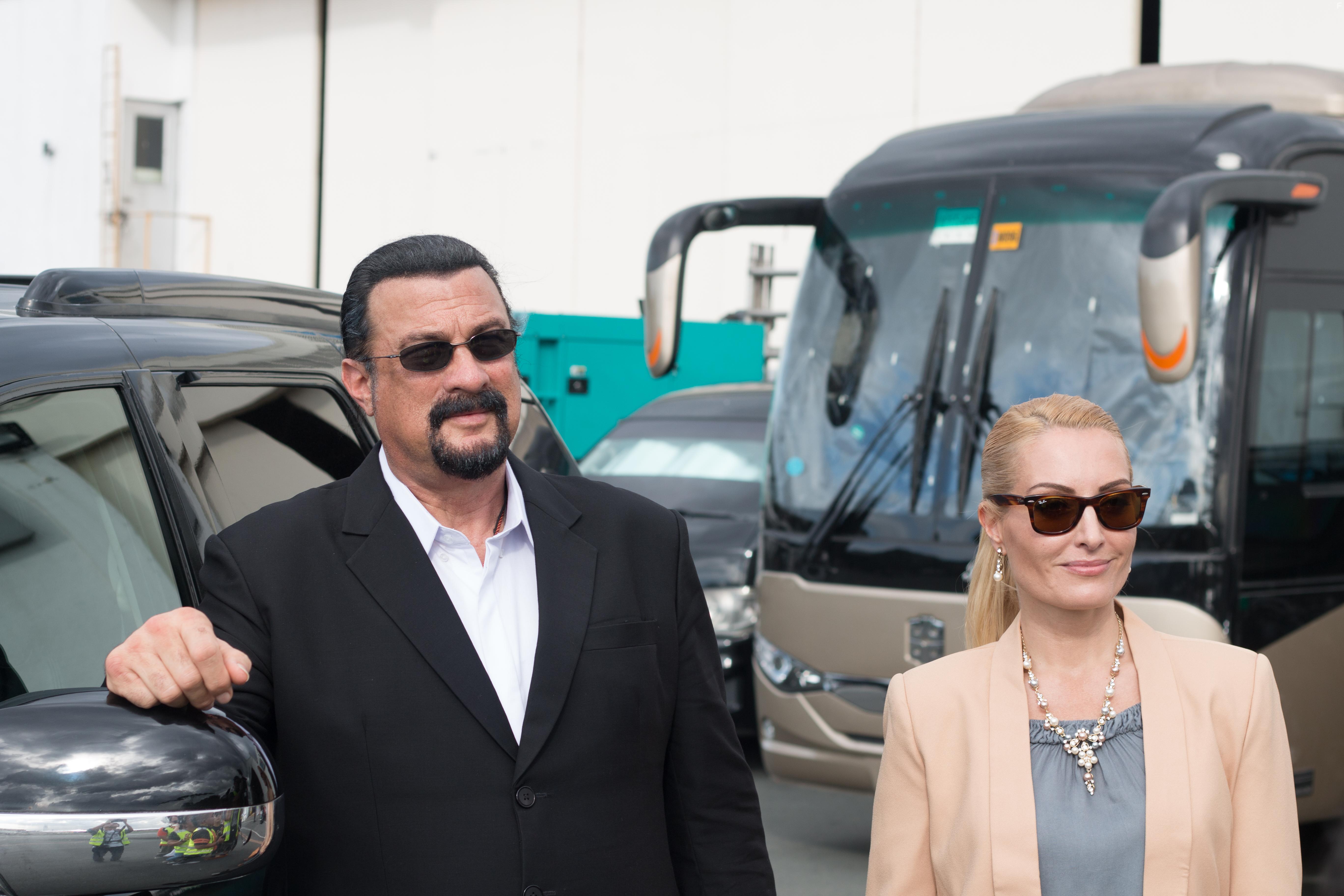 Steven Seagal and Evgeniya Akhremenko in General Commander (2019)