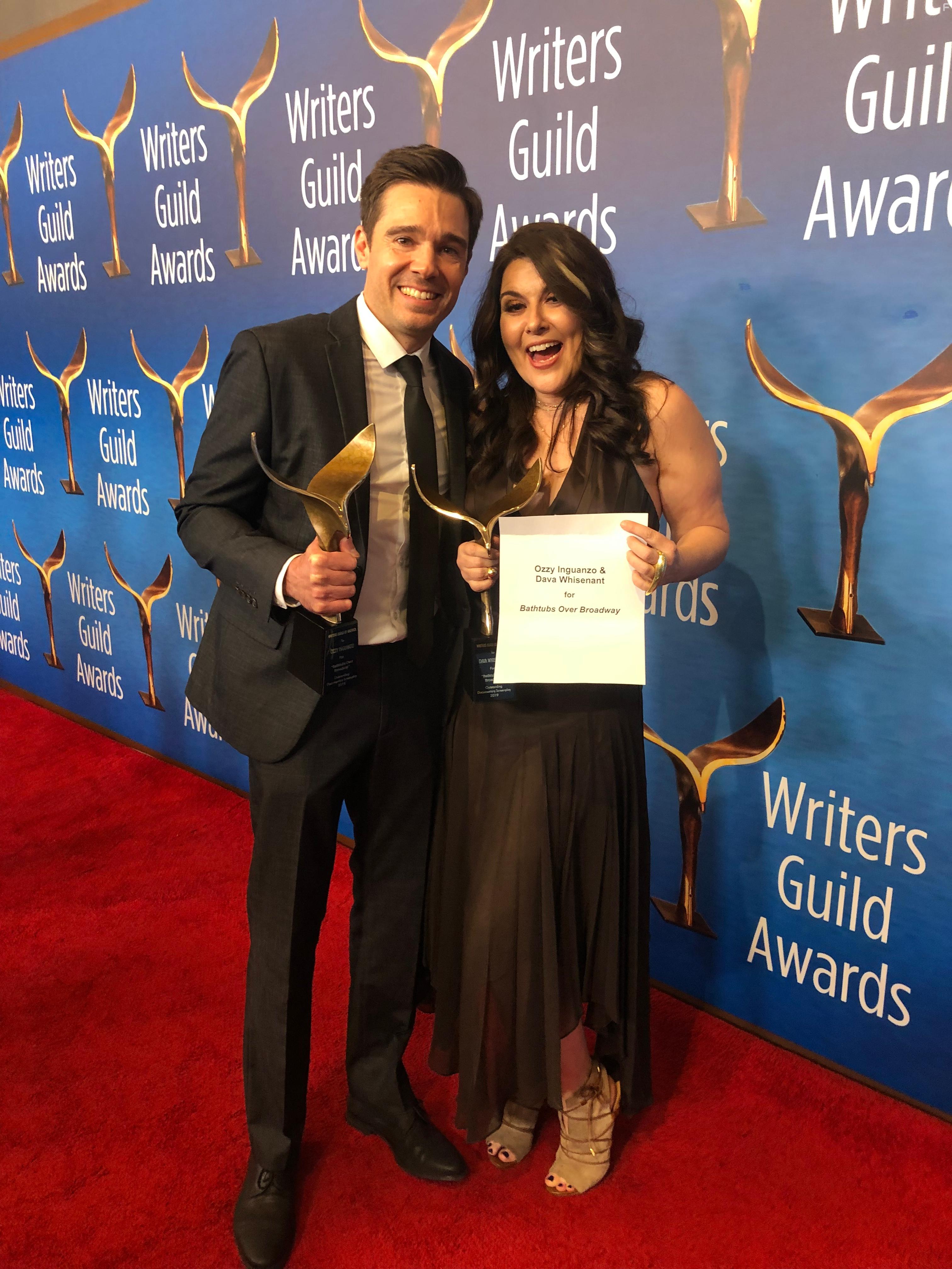 Ozzy Inguanzo and Dava Whisenant at an event for Bathtubs Over Broadway (2018)