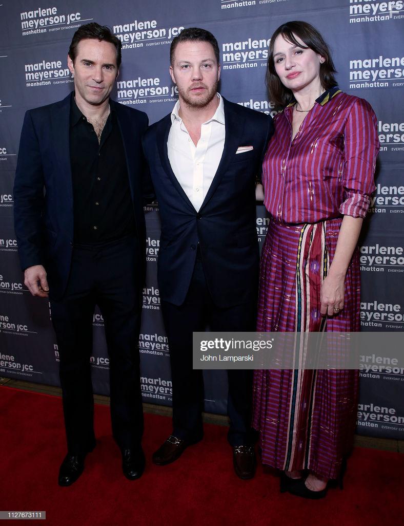 Joseph Siprut, Emily Mortimer and Alessandro Nivola attend the New York premiere of To Dust